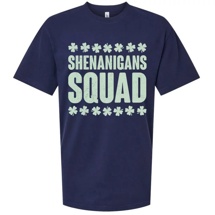 St Patrick's Day Shenanigans Squad Shamrocks Clover Sueded Cloud Jersey T-Shirt