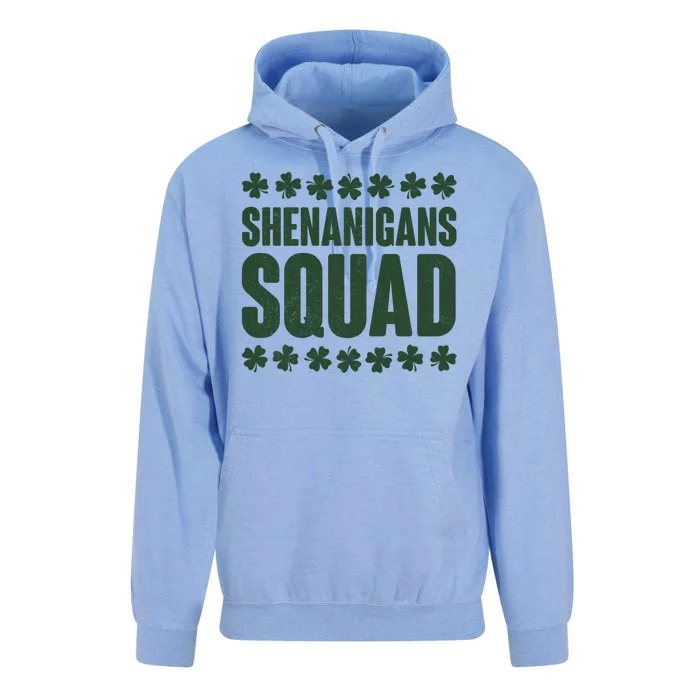 St Patrick's Day Shenanigans Squad Shamrocks Clover Unisex Surf Hoodie