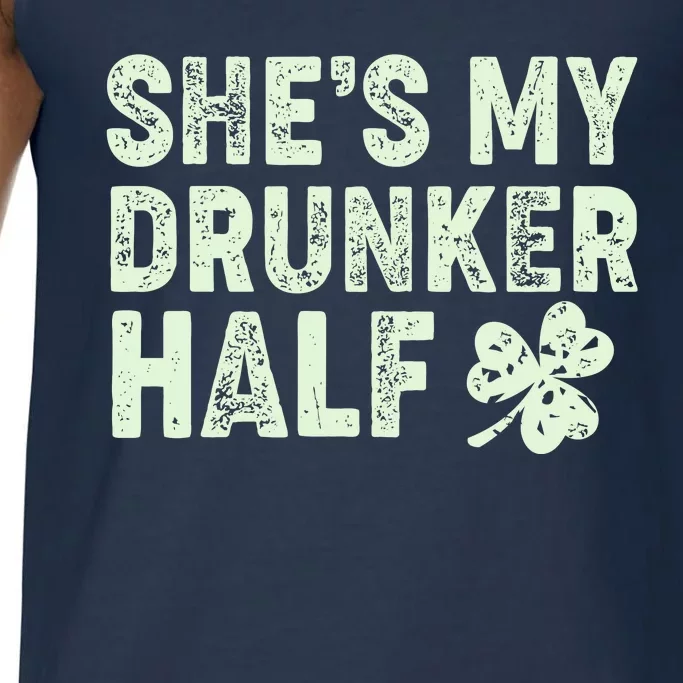 St Patrick's Day She's My Drunker Half Matching Couple's Comfort Colors® Tank Top