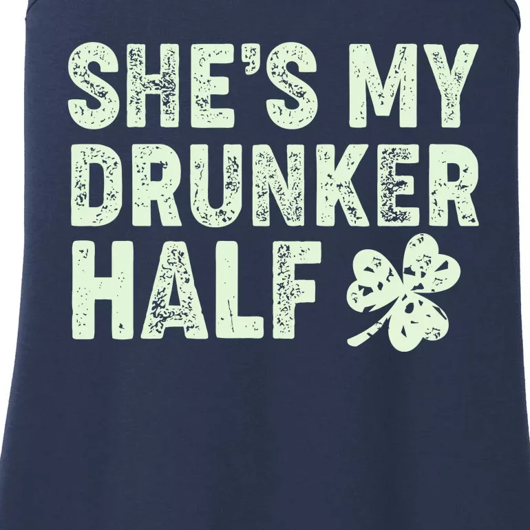 St Patrick's Day She's My Drunker Half Matching Couple's Ladies Essential Tank