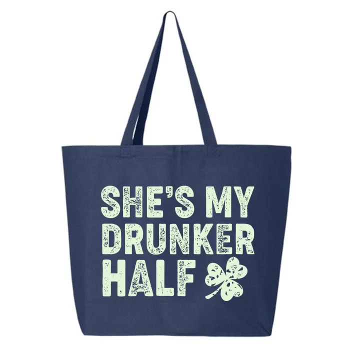 St Patrick's Day She's My Drunker Half Matching Couple's 25L Jumbo Tote