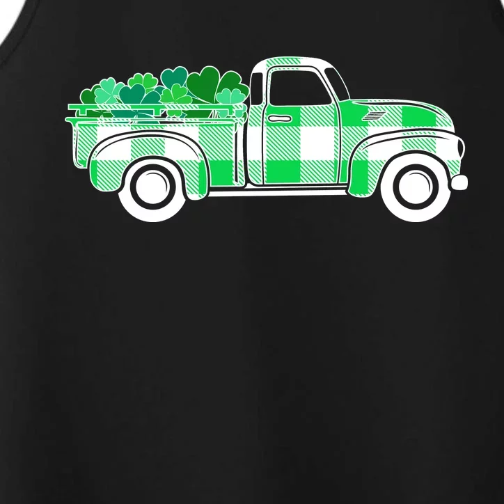 St Patrick's Day Truck Full of Clovers Performance Tank