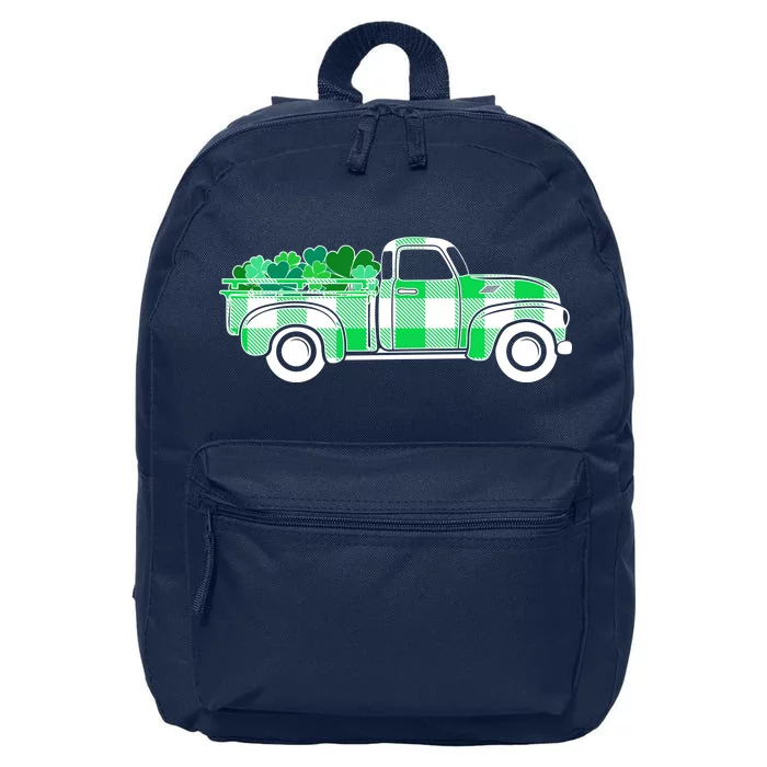 St Patrick's Day Truck Full of Clovers 16 in Basic Backpack