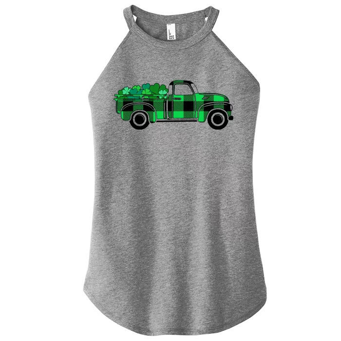 St Patrick's Day Truck Full of Clovers Women’s Perfect Tri Rocker Tank