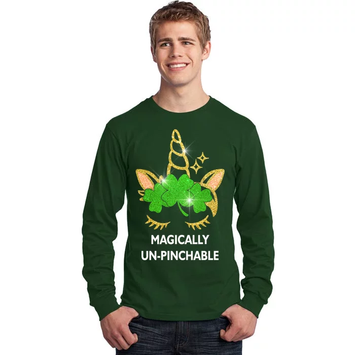 St Patrick's Day Unicorn Magically Un-Pinchable Tall Long Sleeve T-Shirt