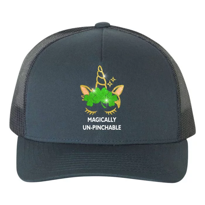 St Patrick's Day Unicorn Magically Un-Pinchable Yupoong Adult 5-Panel Trucker Hat