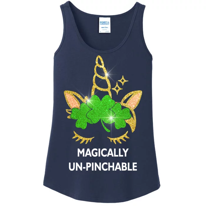 St Patrick's Day Unicorn Magically Un-Pinchable Ladies Essential Tank