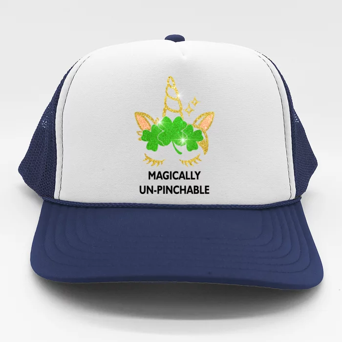 St Patrick's Day Unicorn Magically Un-Pinchable Trucker Hat