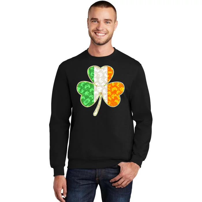 St Patrick's Day Video Gamer Shamrock Clover Sweatshirt