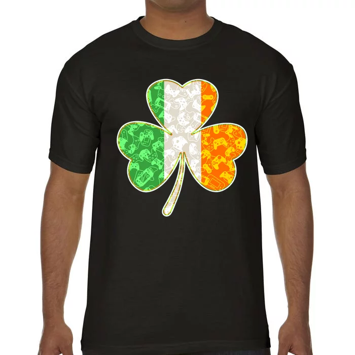 St Patrick's Day Video Gamer Shamrock Clover Comfort Colors T-Shirt