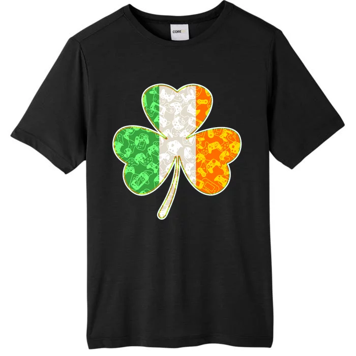 St Patrick's Day Video Gamer Shamrock Clover ChromaSoft Performance T-Shirt