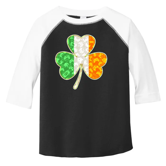 St Patrick's Day Video Gamer Shamrock Clover Toddler Fine Jersey T-Shirt