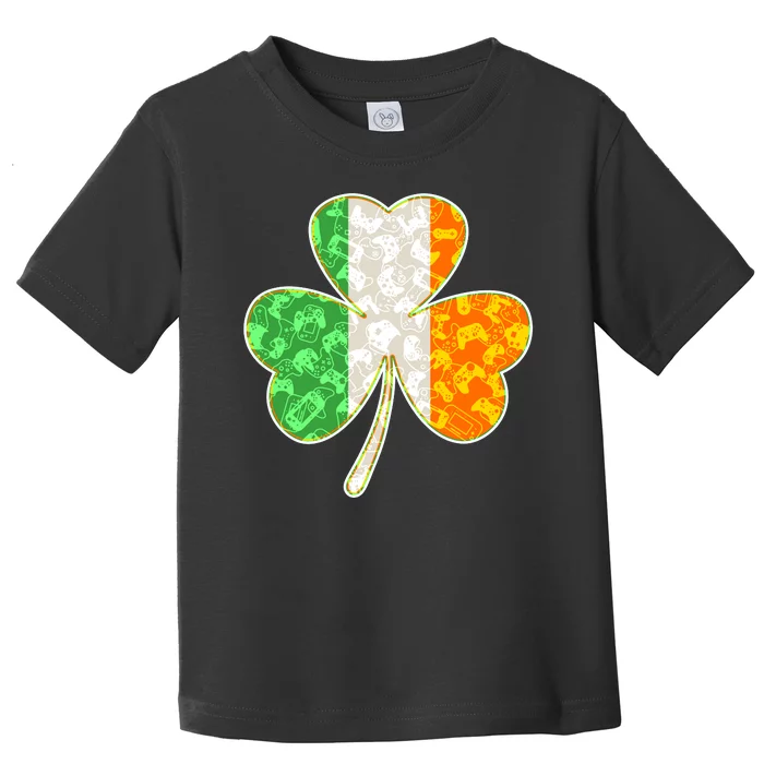 St Patrick's Day Video Gamer Shamrock Clover Toddler T-Shirt