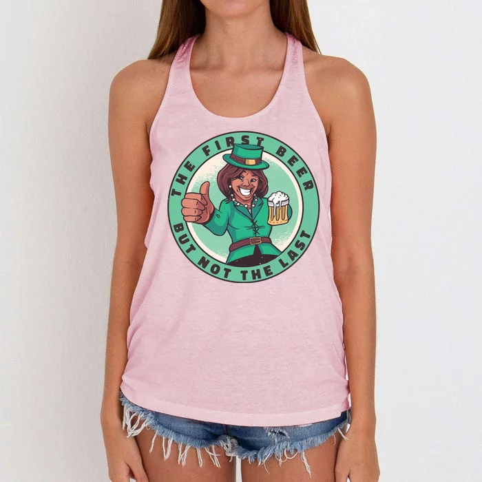 St Patricks Kamala Harris Women's Knotted Racerback Tank