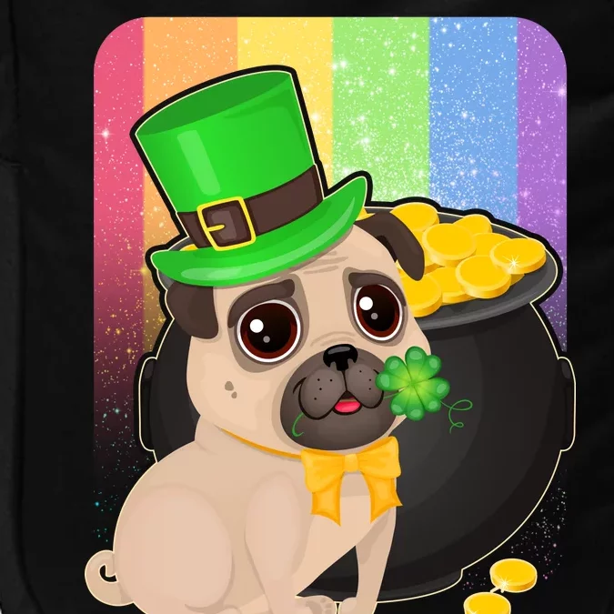 St Patrick's Pug Pot Of Gold Impact Tech Backpack