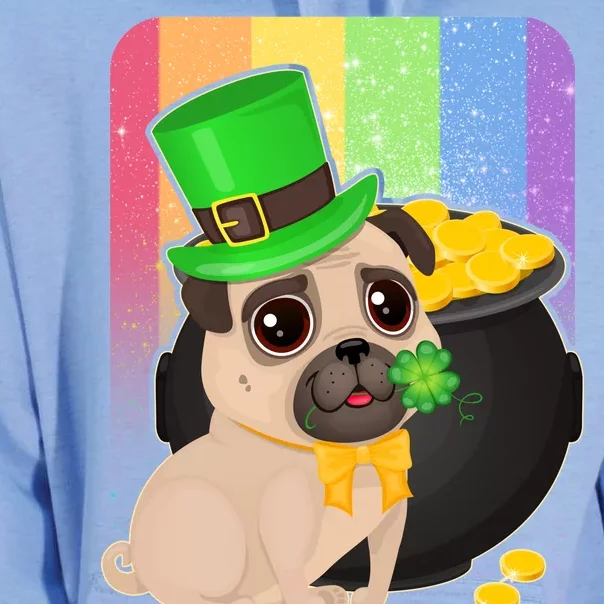 St Patrick's Pug Pot Of Gold Unisex Surf Hoodie