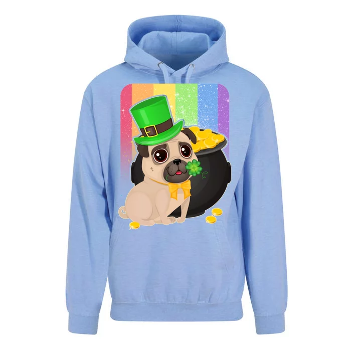 St Patrick's Pug Pot Of Gold Unisex Surf Hoodie