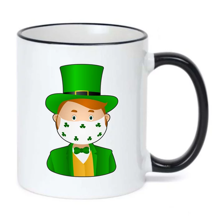 St Pattys Day Quarantine Leprechaun Masked Black Color Changing Mug