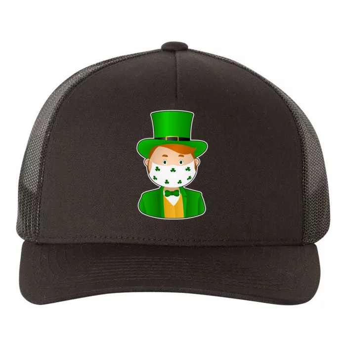 St Pattys Day Quarantine Leprechaun Masked Yupoong Adult 5-Panel Trucker Hat