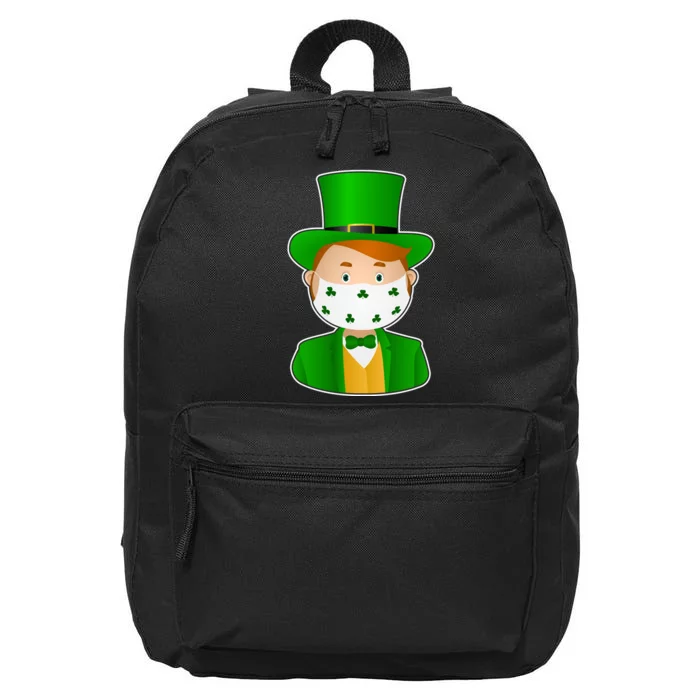 St Pattys Day Quarantine Leprechaun Masked 16 in Basic Backpack