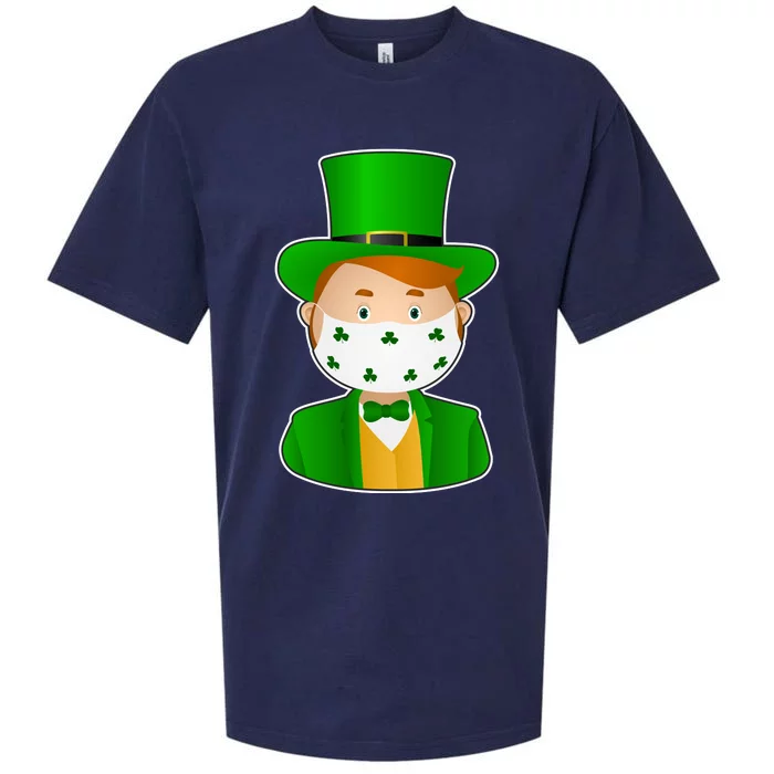 St Pattys Day Quarantine Leprechaun Masked Sueded Cloud Jersey T-Shirt