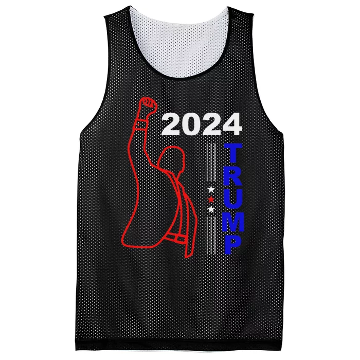 Survived Trump 2024 Election Mesh Reversible Basketball Jersey Tank