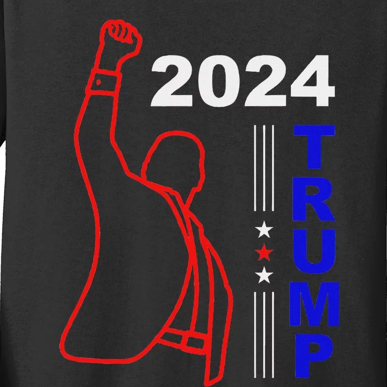 Survived Trump 2024 Election Kids Long Sleeve Shirt