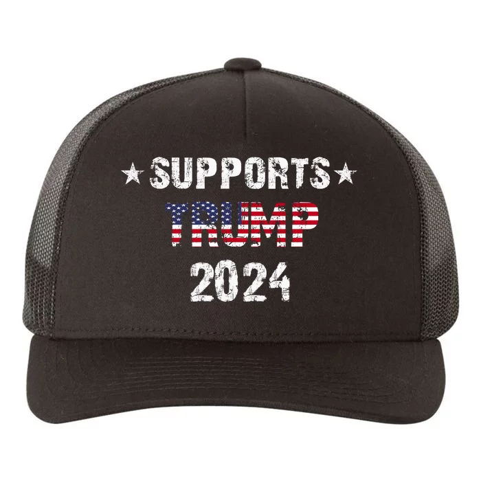 Supports Trump 2024 Vote Usa Yupoong Adult 5-Panel Trucker Hat