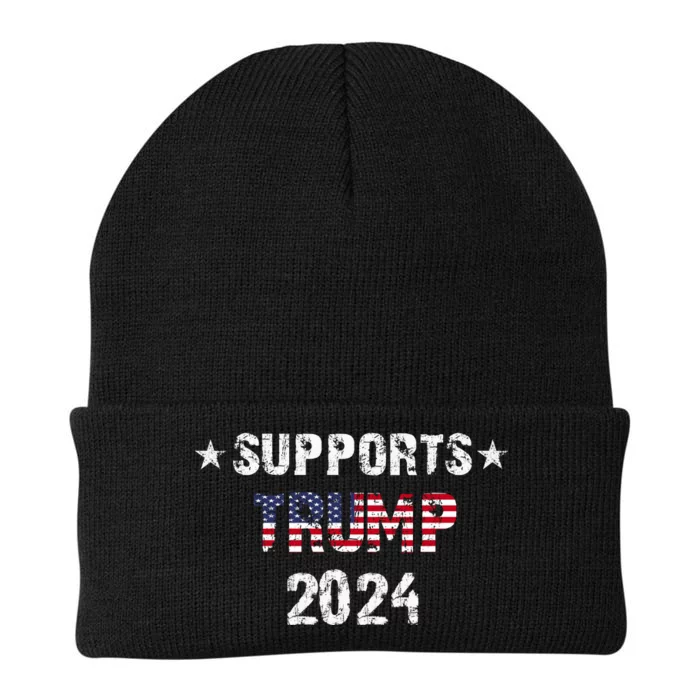 Supports Trump 2024 Vote Usa Knit Cap Winter Beanie