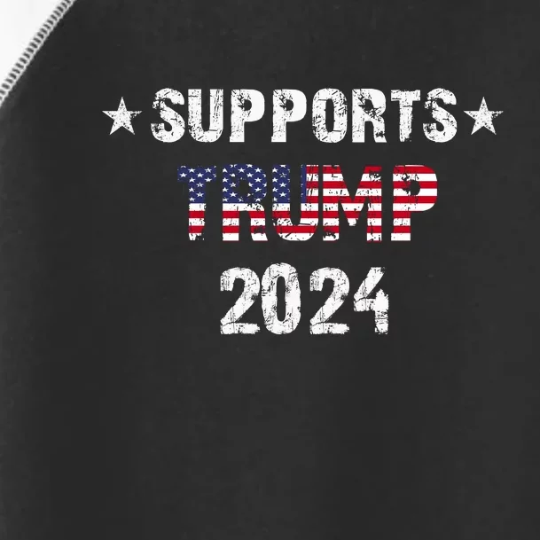 Supports Trump 2024 Vote Usa Toddler Fine Jersey T-Shirt