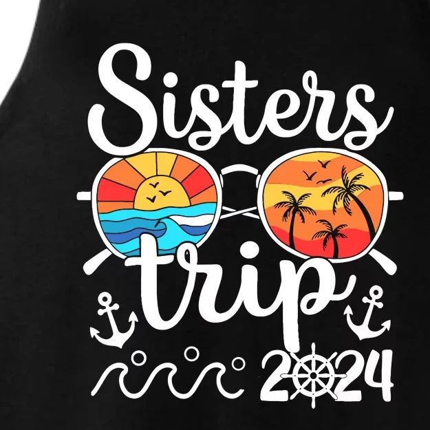 Sisters Trip 2024 Girl Trip 2024 Cruising Vacation Weekend Ladies Tri-Blend Wicking Tank