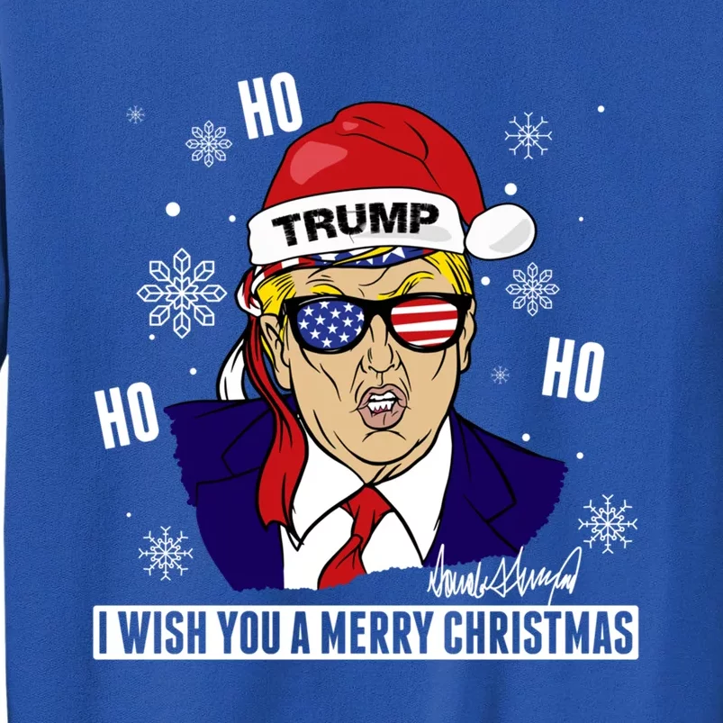 Santa Trump 2024 Ho Ho Ho Donald Trump 45/47 Gift Tall Sweatshirt