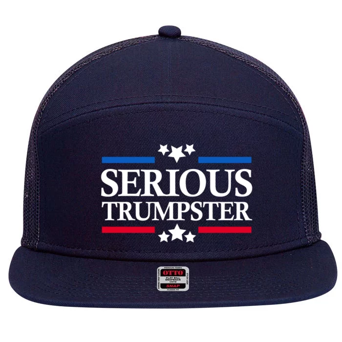 Serious Trumpster 2024 Pro Donald Trump 7 Panel Mesh Trucker Snapback Hat