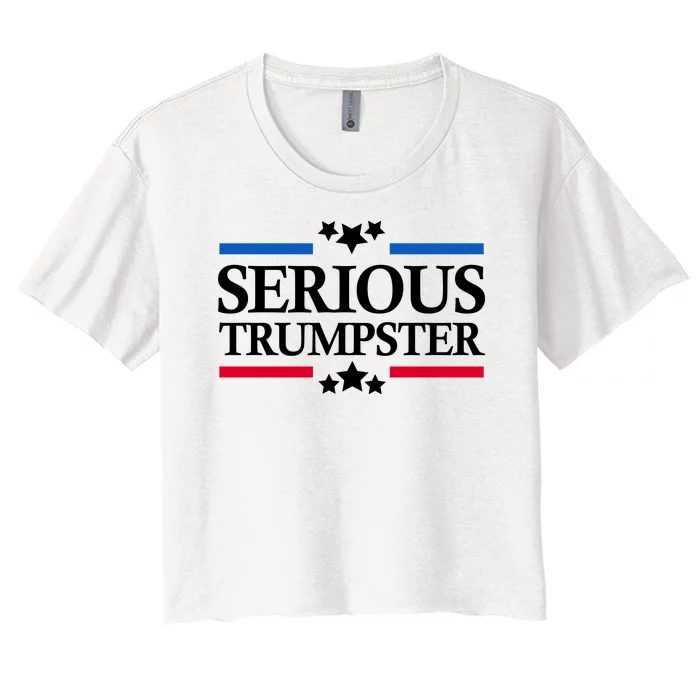 Serious Trumpster 2024 Pro Donald Trump Women's Crop Top Tee