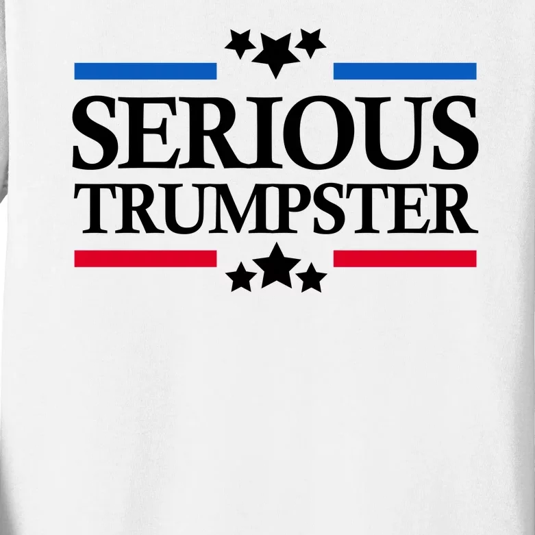 Serious Trumpster 2024 Pro Donald Trump Kids Long Sleeve Shirt