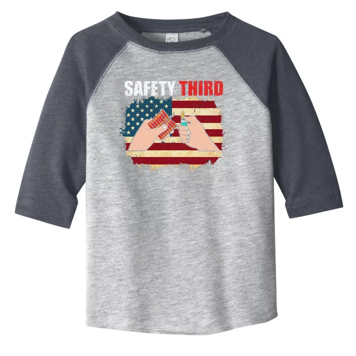 Safety Third 4th Of July Independence Day 4th Of July Toddler Fine Jersey T-Shirt