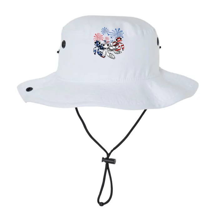 Sea Turtles 4th Of July American Usa Flag Patriotic Legacy Cool Fit Booney Bucket Hat