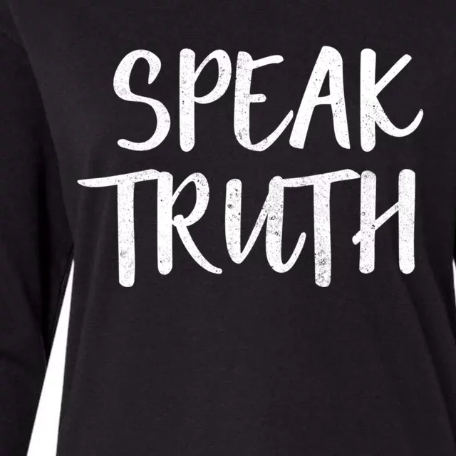 Speak Truth #5 Gift Womens Cotton Relaxed Long Sleeve T-Shirt