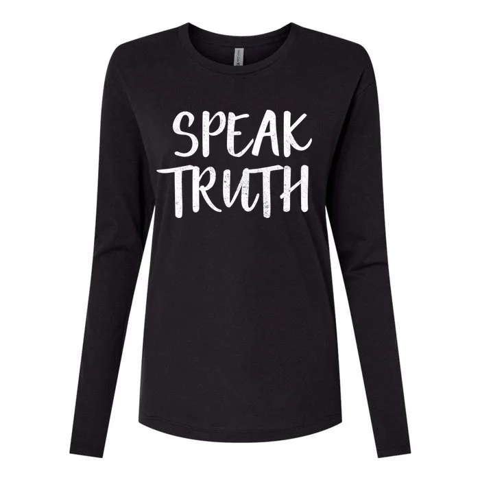 Speak Truth #5 Gift Womens Cotton Relaxed Long Sleeve T-Shirt