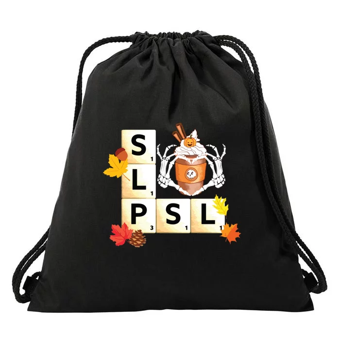 Speech Therapy Autumn Drawstring Bag