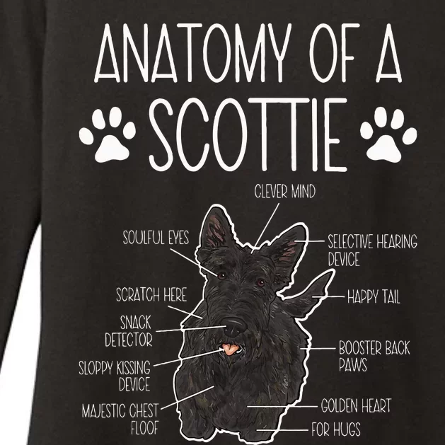 Scottish Terrier Anatomy Of A Scottie Dog Womens CVC Long Sleeve Shirt