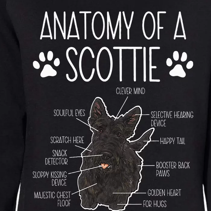 Scottish Terrier Anatomy Of A Scottie Dog Womens California Wash Sweatshirt