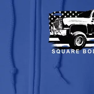 Squarebody Truck American Flag Square Body Full Zip Hoodie