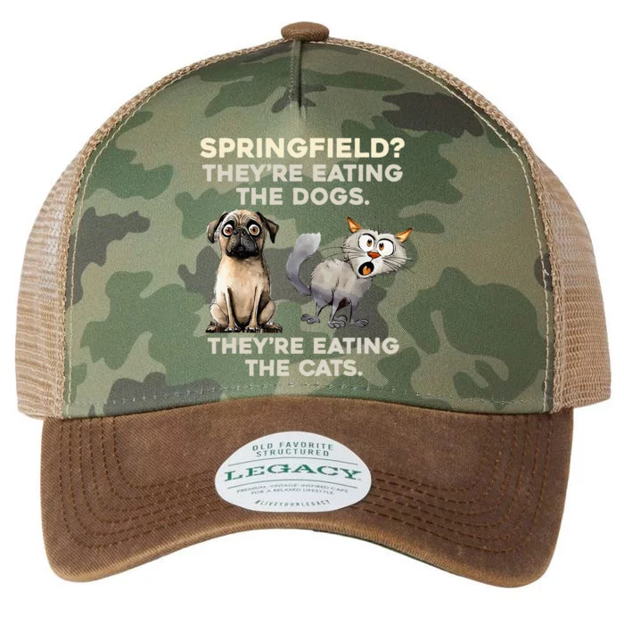 Springfield They Are Eating Dogs They Are Eating The Cats Legacy Tie Dye Trucker Hat