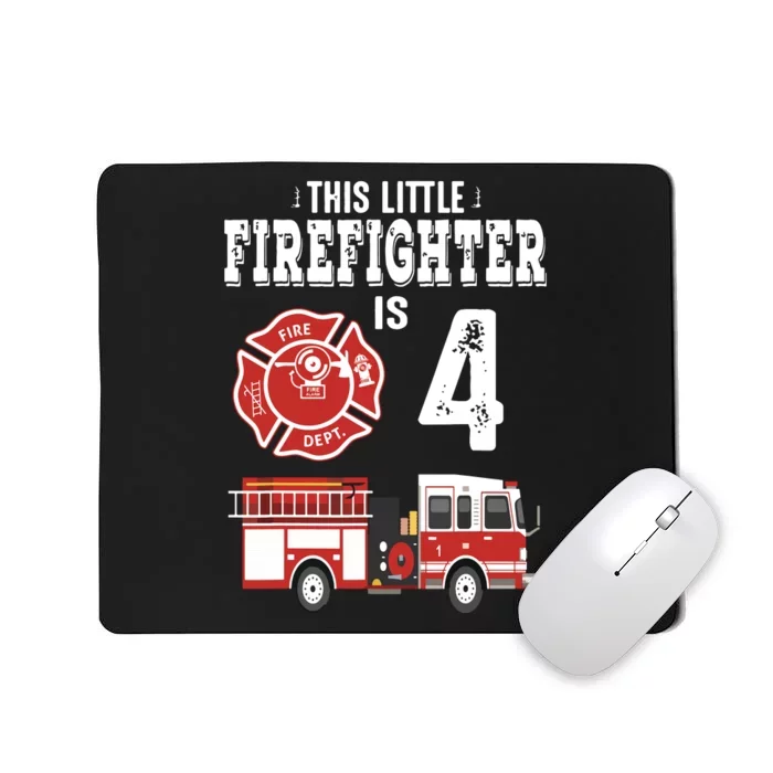 Sound The Alarm Im 4 Funny Future Firefighter Birthday Mousepad