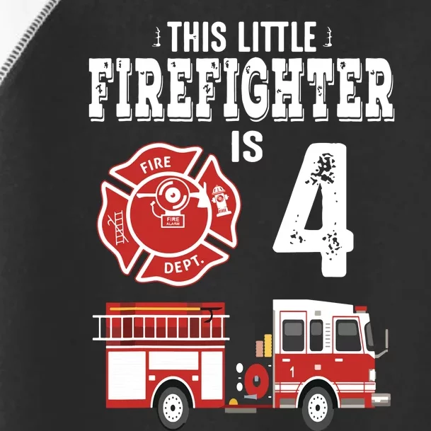 Sound The Alarm Im 4 Funny Future Firefighter Birthday Toddler Fine Jersey T-Shirt