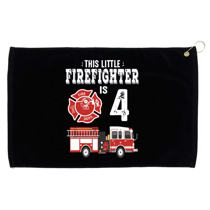 Sound The Alarm Im 4 Funny Future Firefighter Birthday Grommeted Golf Towel