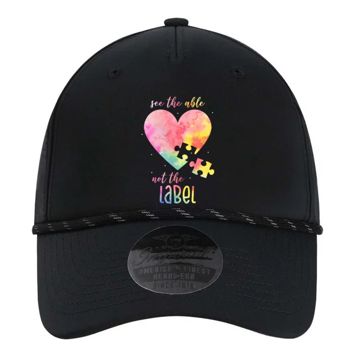 See The Able Not The Label Colorful Autism Puzzle Heart Performance The Dyno Cap