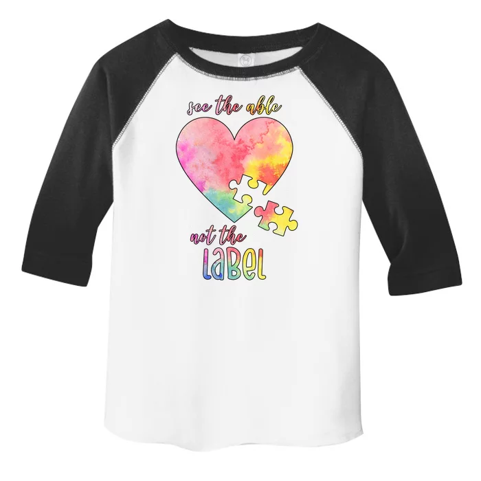 See The Able Not The Label Colorful Autism Puzzle Heart Toddler Fine Jersey T-Shirt