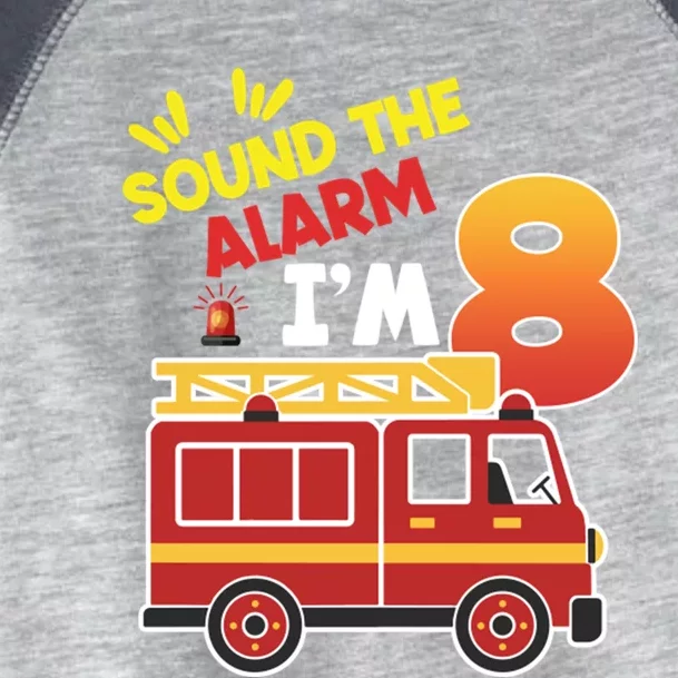 Sound The Alarm IM 8th Birthday Boy Fire Truck Toddler Fine Jersey T-Shirt